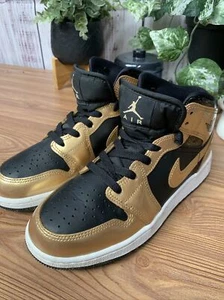 Nike Air Jordan 1 Mid Metallic Gold - Picture 1 of 10