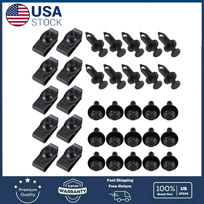 For Honda Body Bolts & U-nut Clips M6 Engine Cover Undertray Splash Shield Guard - Image 1 of 4