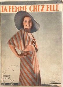 La Femme Chez Elle n°578 du 1 Juillet 1934 ancienne revue de mode couture tricot - Picture 1 of 5