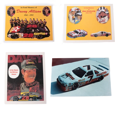 Davey Allison & Alan Kulwicki Memorial Posters Havoline #28 Hooters #7 Nascar Cover