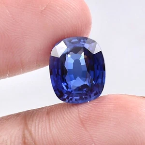 12x10 MM Natural Flawless Ceylon Royal Blue Sapphire Cushion Cut Loose Gemstone - Picture 1 of 4