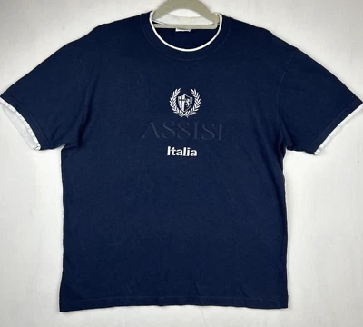 Assisi Italia Mens Large Dark Blue T Shirt - Image 1 of 4