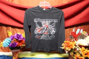 Rude Boyz Boy's Black Biker Shirt Size Small T-Shirt top Chopper tee biker Sale* - Picture 1 of 3