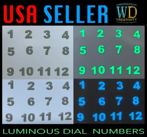 Reloj Dial Marcadores de Hora 12 Piezas Números C3 e Índices Luminosos Azules Índices - Imagen 1 de 3