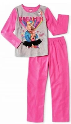 JoJo Siwa Pajamas Girl's 10/12 NEW L/S Shirt Pants 2 piece Pjs Set Hair Bow USA - Image 1 of 4