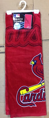 St. Louis Cardinals Red Beach Towel MLB Northwest 30in x 60in E23 - Image 1 of 4