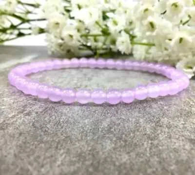 Genuine Purple Kunzite Beaded Healing Balance Gemstone Bracelet Gift for Women - Image 1 of 4