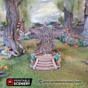 Living Throne - Elven Terrain - Fantasy Tabletop Terrain - Picture 1 of 10