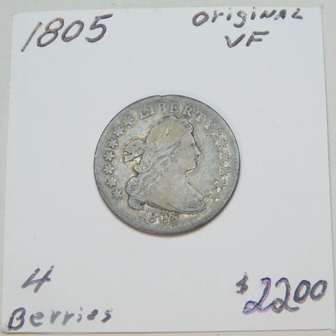 SCARCE 1805 DRAPED BUST DIME ORIGINAL VF!! NEVER CLEANED!!!!!!!!!!!!!!!!!!!!!!!! Cover