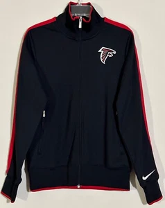 Nike Atlanta Falcons Men’s Size Small Jacket Black Sewn Logo Full Zip Shirt - Picture 1 of 10