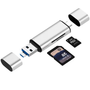 All in One 1 Micro USB TYPE C SD TF Memory Card Reader OTG Android Phone Adapter - Picture 1 of 25