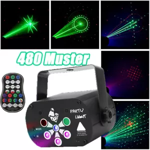 Laser Projektor 480 Muster RGB Bühnenlicht DJ Lichteffekt PartyLicht Halloween - Bild 1 von 21