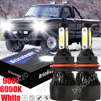 Kit de faros LED 9007 HB5 6000K blancos bombillas altas/bajas COB para Ford Ranger 1990-2011 Foto 1 de 4