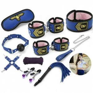 Love Sexy NEW Role Play SM Set Kit Collar Whip Cuffs Restraint Adult Sex Toys - Picture 1 of 1