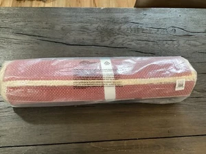 Pottery Barn Mason red Handwoven Cotton Fringe Table Runner 18”x108” NEW holiday - Picture 1 of 2