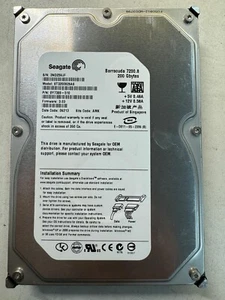 SEAGATE ST3200826AS 9Y7389-510 200GB Firmware 3.03 Code 06213 SATA 3.5" HDD - Picture 1 of 6