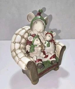 Figura Navidad Papá Noel Ratón con Ratones Niños En Silla Colecciones Tii  - Imagen 1 de 19