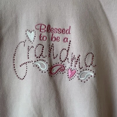 Sudadera polar Blessed To Be A Grandma para mujer talla M rosa Foto 1 de 4