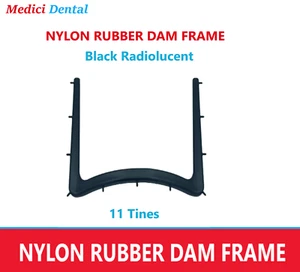 Dental Nylon Dam Frame, Radiolucent, Rubber Dam Frame, 11 Tines, 4 5/8" X 3 7/8" - Picture 1 of 2