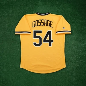 Goose Gossage 1977 Pittsburgh Pirates Cooperstown Men's Gold Throwback Jersey - Picture 1 of 7