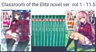 MCBN84 UGX Book Classroom of the Elite vol 1 - 11.5 novel ver set japanese