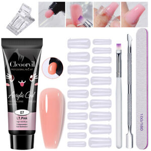 Nail Builder Glue Soak Off UV Nail Extension Gel Extend Mold Kit Long Lasting 