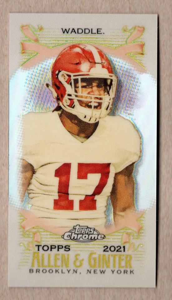 Jaylen Waddle 2021 Topps Allen & Ginter Chrome Baseball Mini #214 - Image 1 of 2