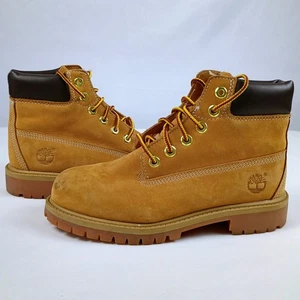 Timberland Primaloft Brown Leather Waterproof 6” Lace Up Boots Girls Size 2 - Picture 1 of 22