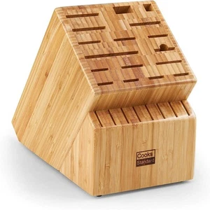 Bamboo Knife Block Holder without Knives, 25 Slot X-Large Universal Counterto... - Picture 1 of 6