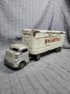 Camión remolque automático Structo Western vintage - ruedas fundidas de 24" de largo cromo semi Foto 1 de 4