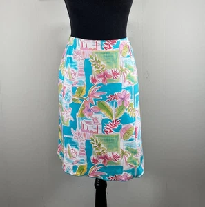 Minifalda informal Island Republic Petite línea A para mujer 14P estampado tropical - Imagen 1 de 16