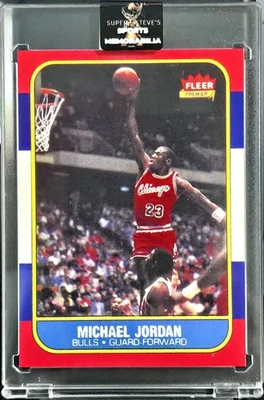 🔥 Michael Jordan (RC) REIMPRESIÓN - Fleer Premiere 1986 reimpresiones ¡COMO NUEVO! WOW! Foto 1 de 2