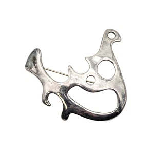 Vintage MCM Norwegian Sterling Silver Bird Brooch by Juhls Kautokeino - Picture 1 of 5