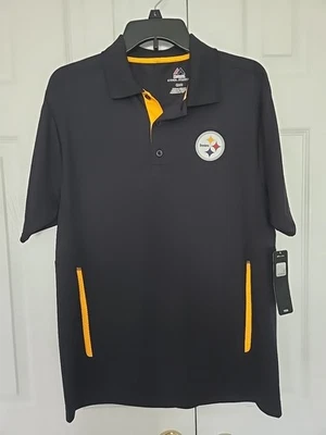 Polo negro mediano M Pittsburgh Steelers NFL Magestic para hombre nuevo con etiquetas Foto 1 de 2