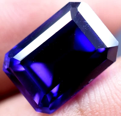 Very Clean 9.65 Ct Natural Purple Blue Tanzanite IF GGL Certified Loose Gem!! - Image 1 of 4