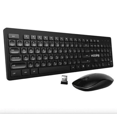Set Keyboard and Mouse Wireless Ultra Thin Wireless, VicTsing PC176B - Image 1 of 4