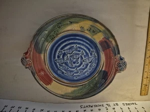 Piatto pesce vintage Michael Kennedy ~ ceramica da studio irlandese ~ ciotola artistica Sligo RARO - Foto 1 di 19