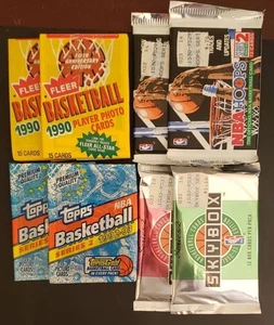 (8) 1990 1992 Fleer Hoops Topps Skybox Basketball Packs Possible Jordan Shaq RC - Bild 1 von 2