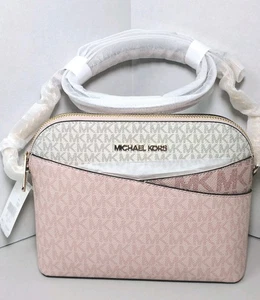 Bolso Bandolera Michael Kors Jet Set Travel Dome Polvo Rubor Multi Rosa Precio de venta sugerido por el fabricante 398 USD - Imagen 1 de 8