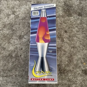 RARE Lava Brand Motion Lamp Silver Streak Lava Lamp 8625 Purple Orange 1999 VTG - Picture 1 of 13