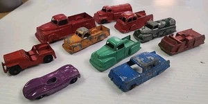 TEN TOOTSIE TOY ASSORTED VINTAGE METAL TOYS-UNITED STATES, JEEP, FIRETRUCK LOT - Picture 1 of 20