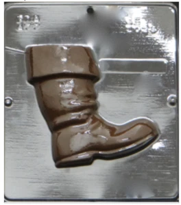 NEW 1 Cavity Right SANTA BOOT Chocolate Candy Fondant Plaster Clay Soap Mold - Picture 1 of 1