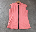 Lorna Jane Jacket/Vest Large Sleeveless Zip Up Pink Body Warmer