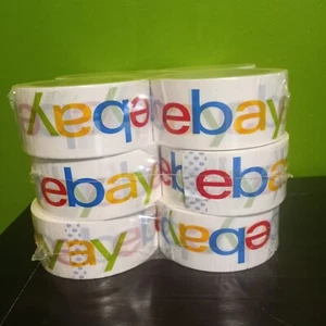 6 Rolls EBAY BRANDED Packaging Tape Color Logo Limited time offer - Picture 1 of 1