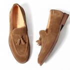 Men Tassels Real Suede Leather Slip On Loafers Business Party Dress Casual Shoes