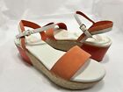 Cole Haan Women’s Coral Leather Platform Ankle Strap Open Sandals 8b 