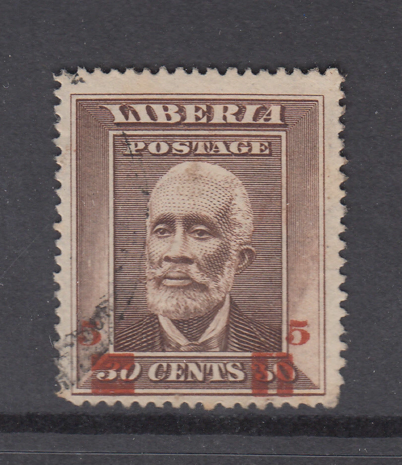 Liberia # 139 USED Vertical Obliterator Bars 1915-16 Surcharge Pres Barclay - Image 1 of 1