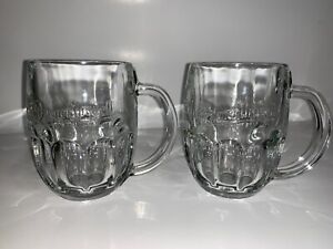 Pilsner Urquell Glass Beer Mugs .3 liter Set of 2 Brand New RARE