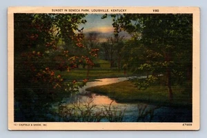 Postal publicada Seneca Park Sunset Louisville Kentucky V80 - Imagen 1 de 2