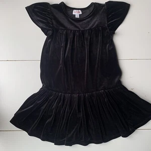 Cat And Jack Girl’s Black Ruffle Dress With Puff Short Sleeves Toddler Size:5T - Picture 1 of 9